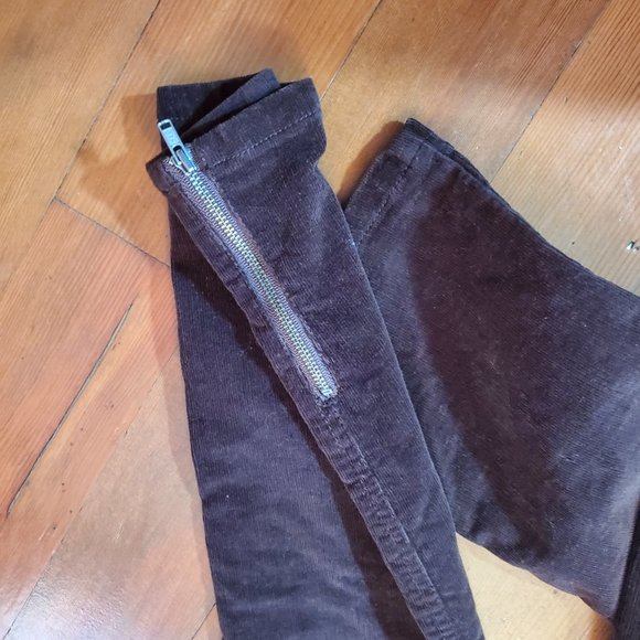 Soft Surroundings Soft Brown Cords with ZIppered Leg Sz XS 5 Pocket PRISTINE! - Picture 4 of 5